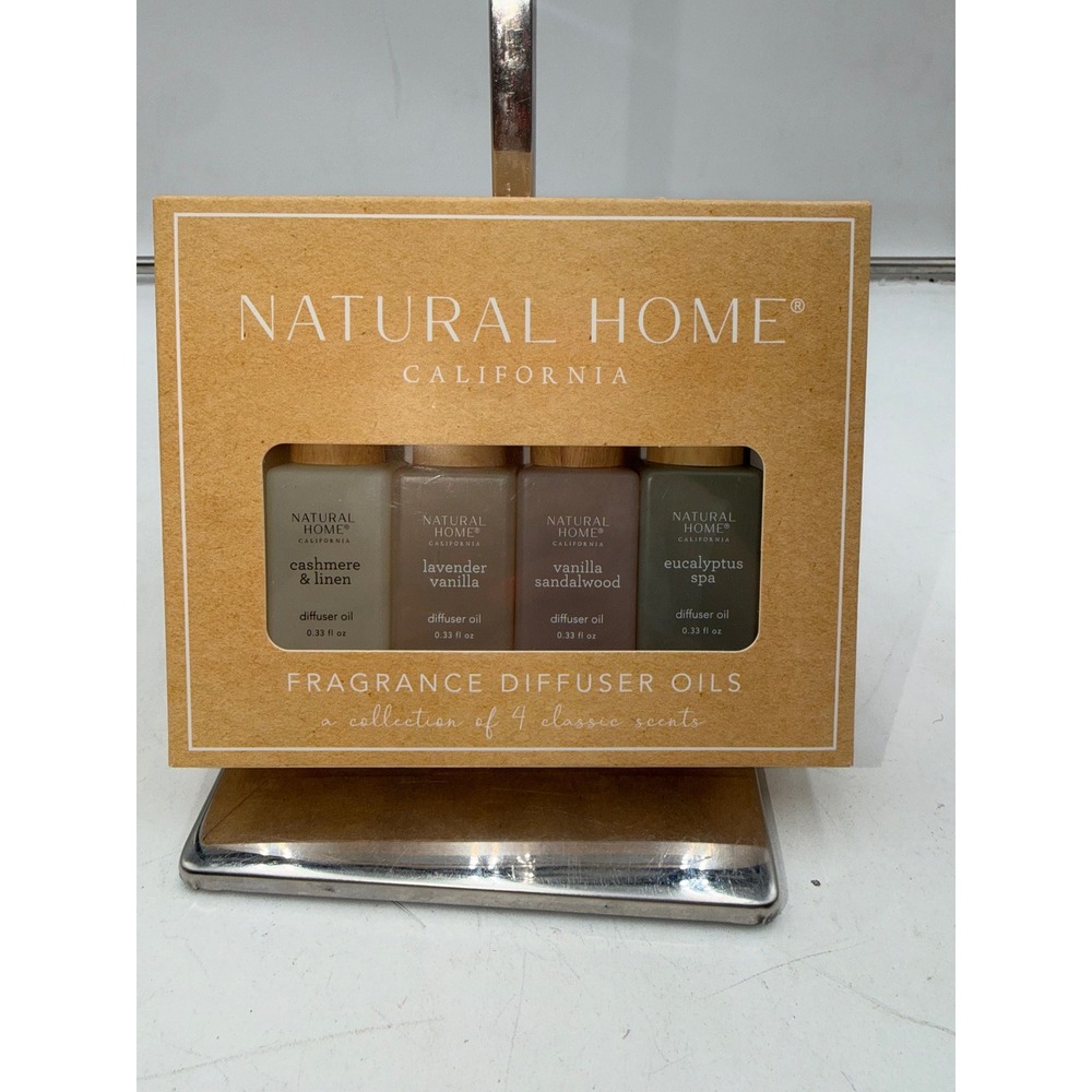 Natural Home California Fragrance Diffuser Oils Set 4 Scents Sand + Fog 0.33oz